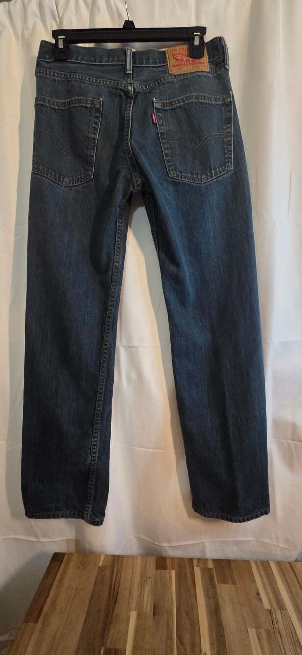 Levi's 514 Straight Leg Mens Dark Wash Denim Jeans W30 L30 - Picture 2 of 7